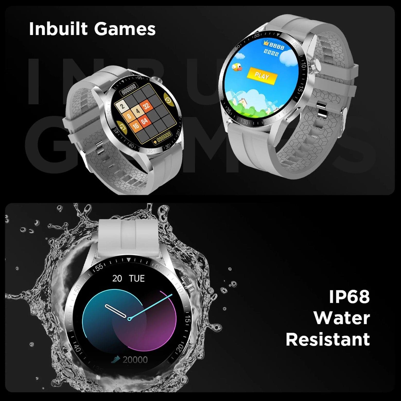 Fire-Boltt Talk Pro Smartwatch with Bluetooth Calling BSW038 GREY