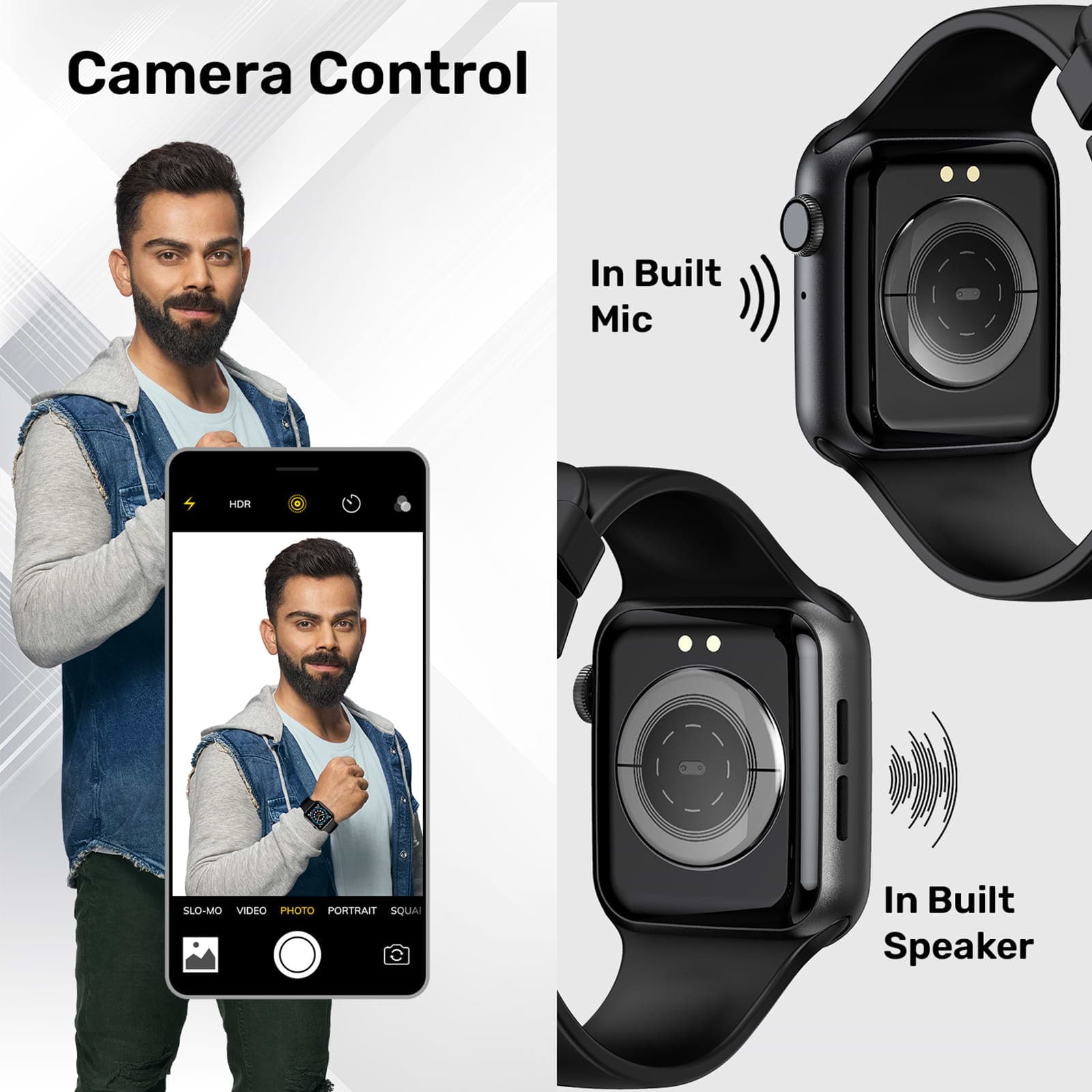Fire-Boltt Ring Smartwatch with Bluetooth Calling BSW005 BLACK