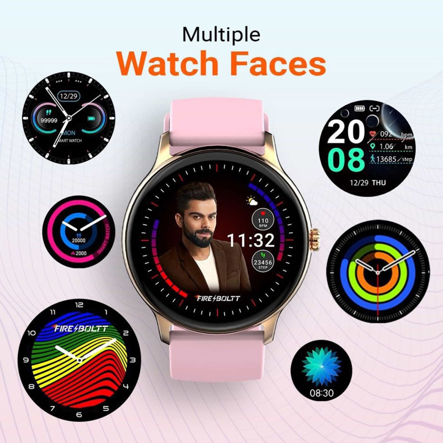 Fire-Boltt Hurricane Smartwatch BSW034-GOLDEN PINK