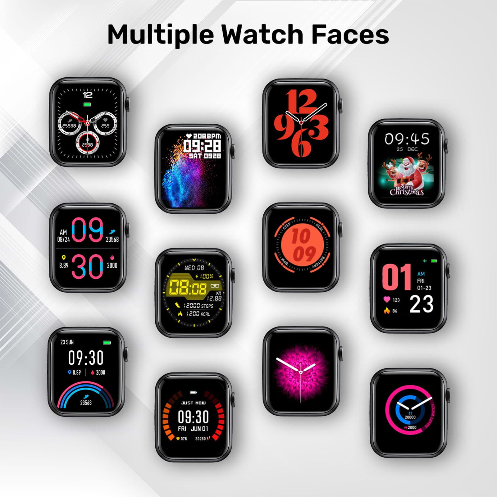 Fire-Boltt Ring Smartwatch with Bluetooth Calling BSW005 BLACK