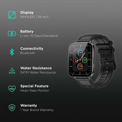 Fire-Boltt Max Smartwatch BSW010-BLACK