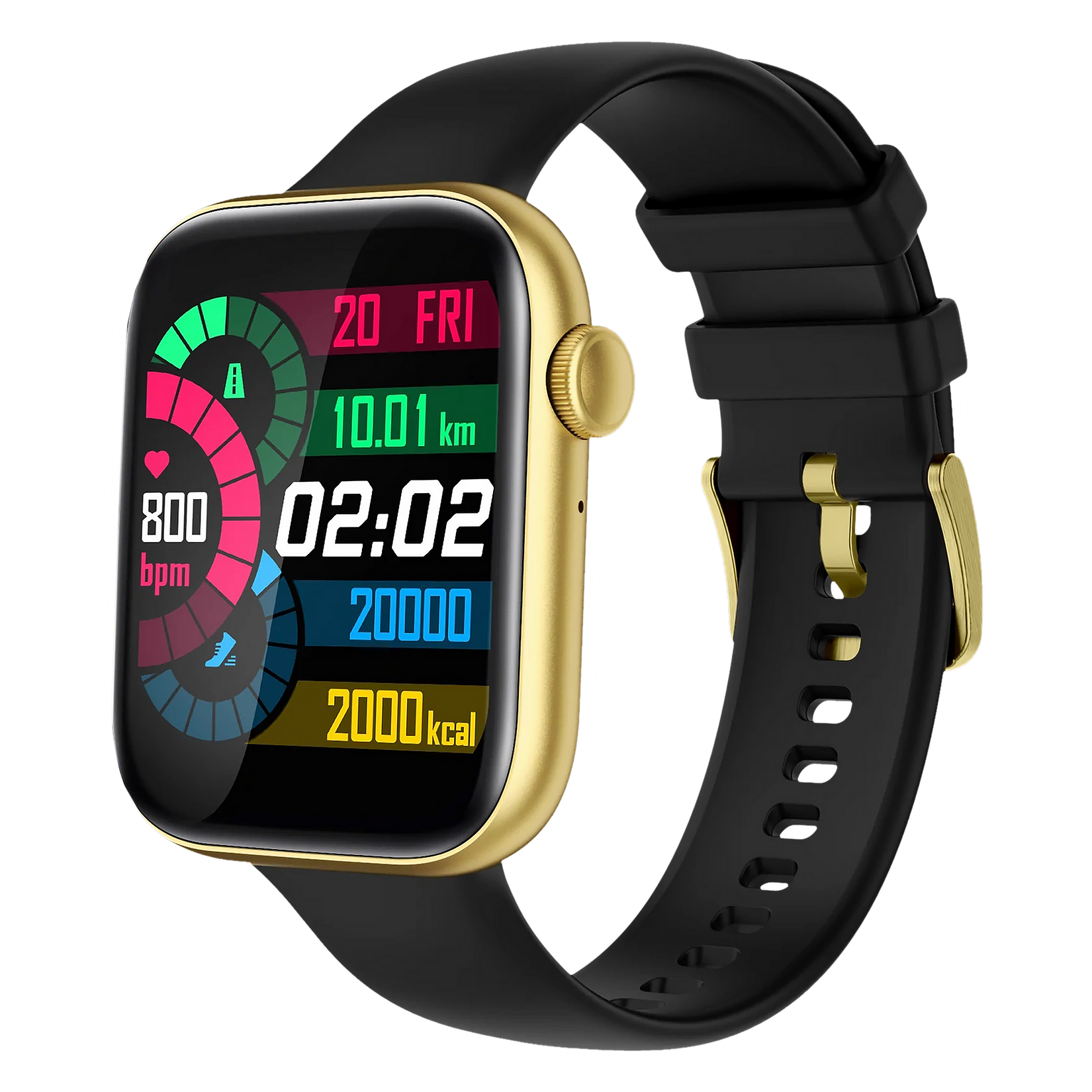 Fire-Boltt Ring 3 Smartwatch with Bluetooth Calling BSW043 GOLD BLACK