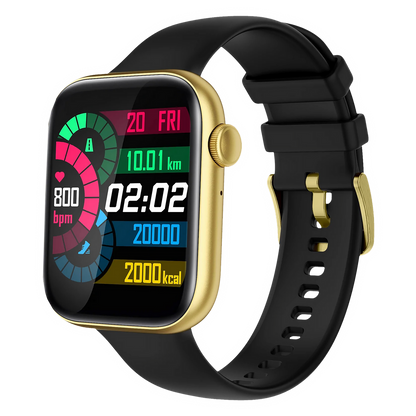 Fire-Boltt Ring 3 Smartwatch with Bluetooth Calling BSW043 GOLD BLACK