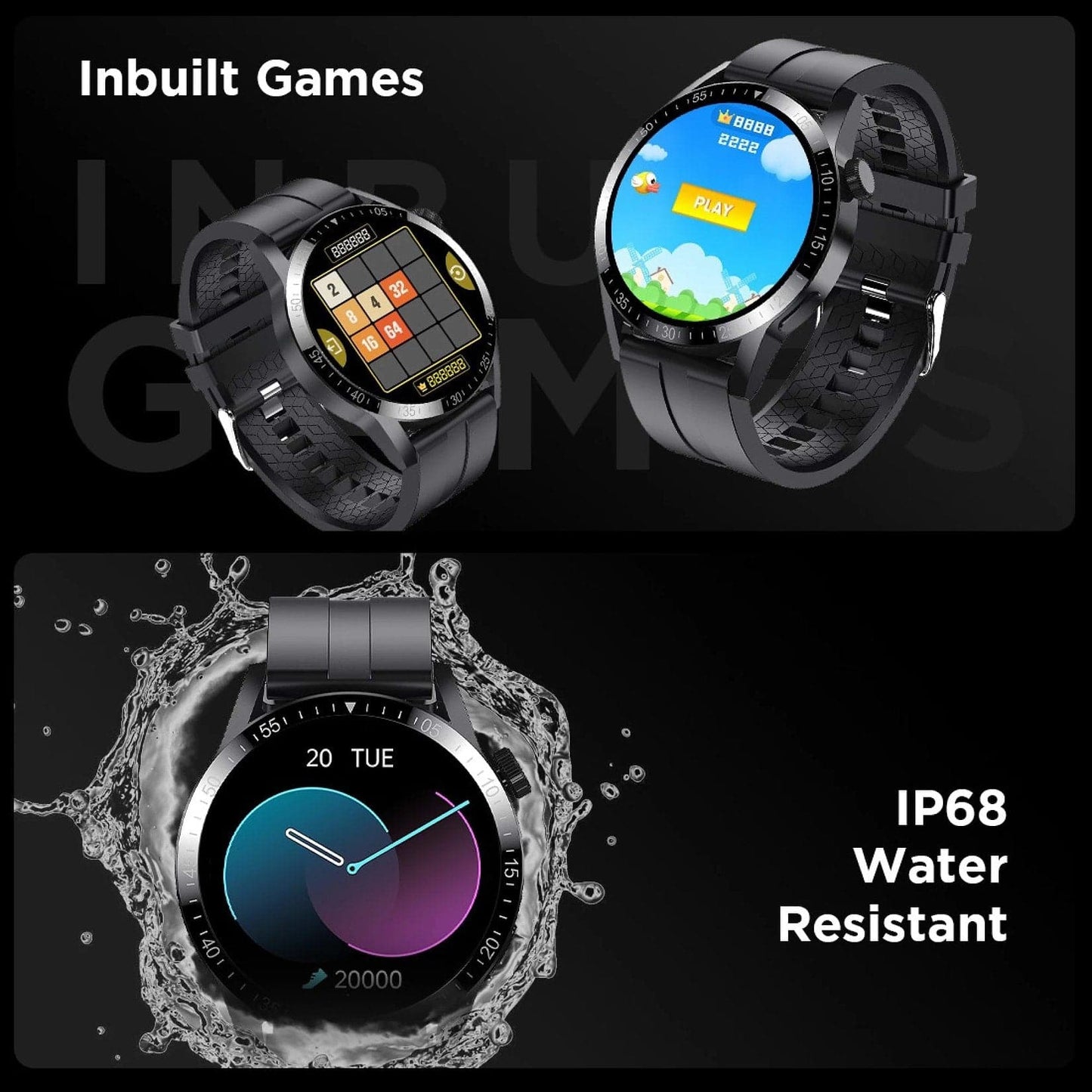 Fire-Boltt Talk Pro Smartwatch with Bluetooth Calling BSW038 BLACK