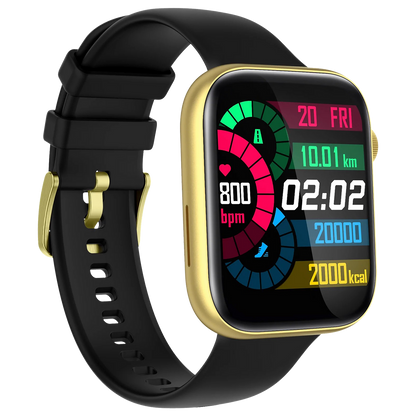 Fire-Boltt Ring 3 Smartwatch with Bluetooth Calling BSW043 GOLD BLACK