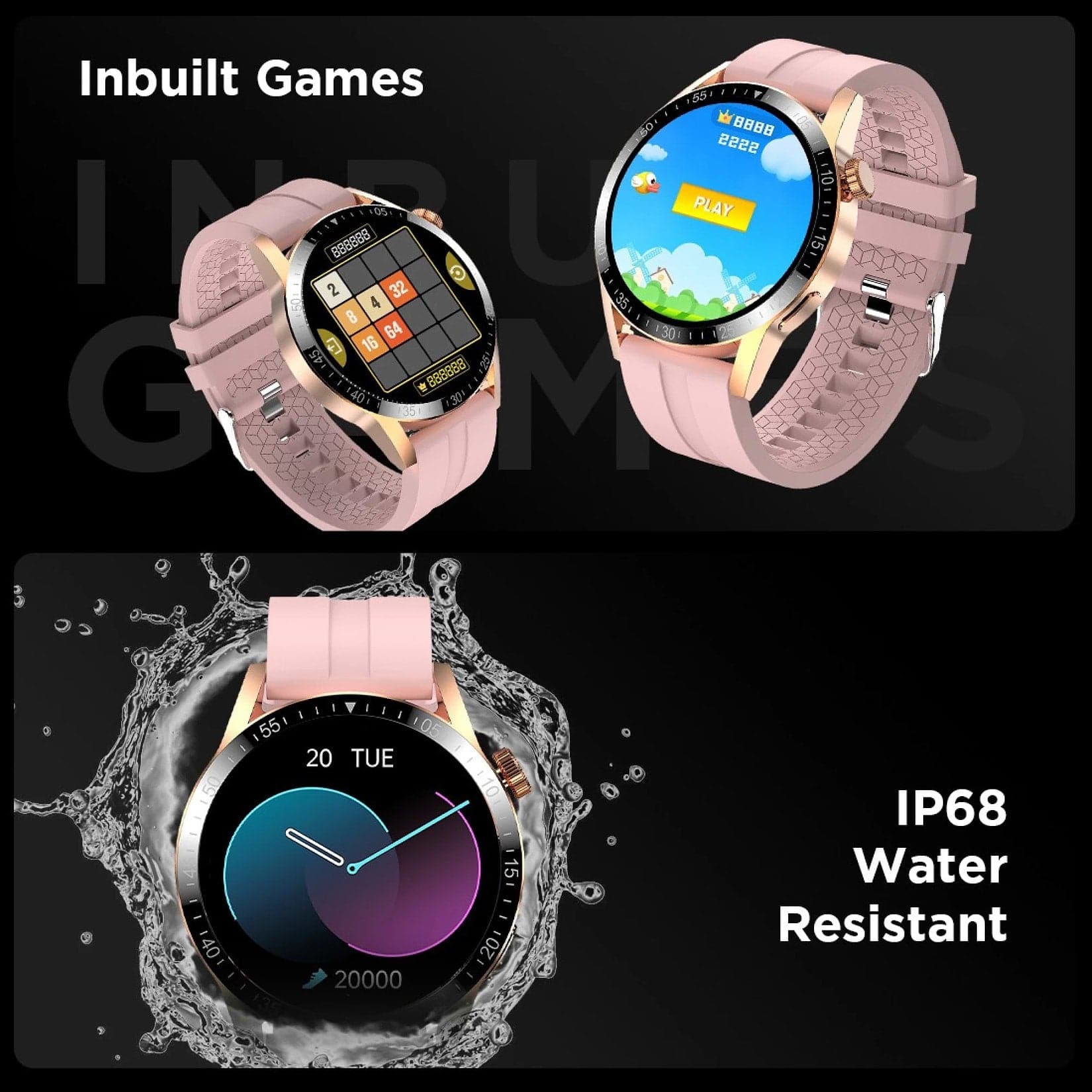 Fire-Boltt Talk Pro Smartwatch with Bluetooth Calling BSW038 GOLD