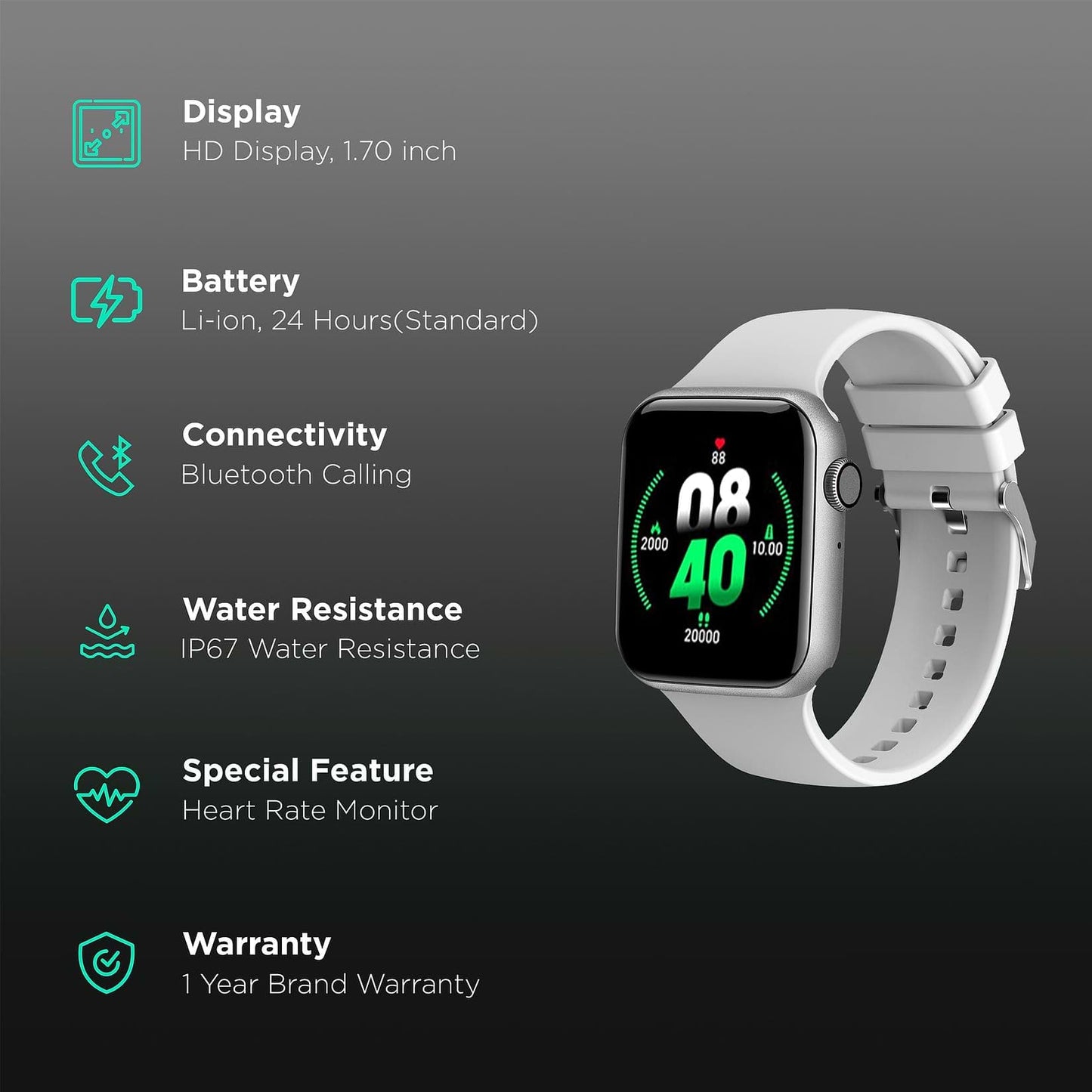 Fire-Boltt Ring BSW005 Smartwatch with Bluetooth Calling