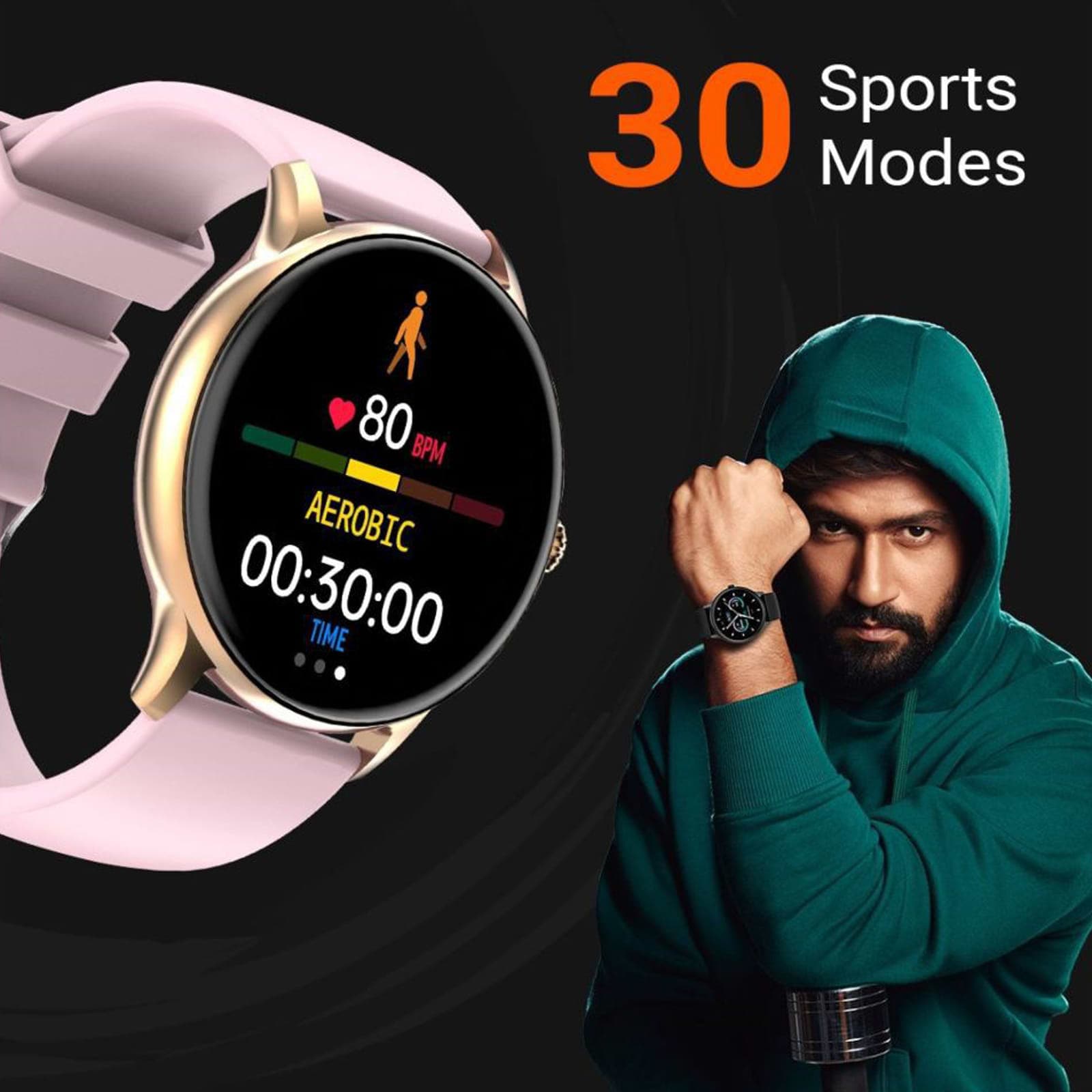 Fire-Boltt Hurricane Smartwatch BSW034-GOLDEN PINK