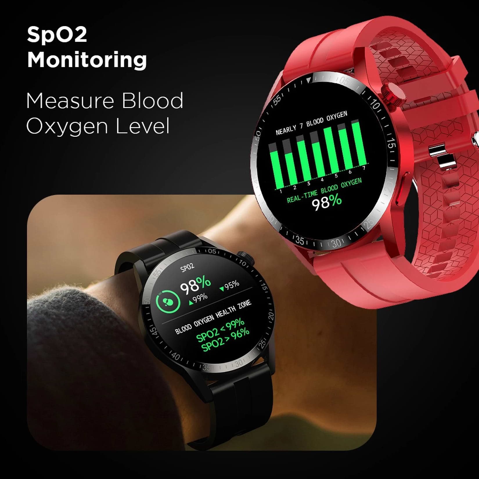 Fire-Boltt Talk Pro Smartwatch with Bluetooth Calling BSW038 RED