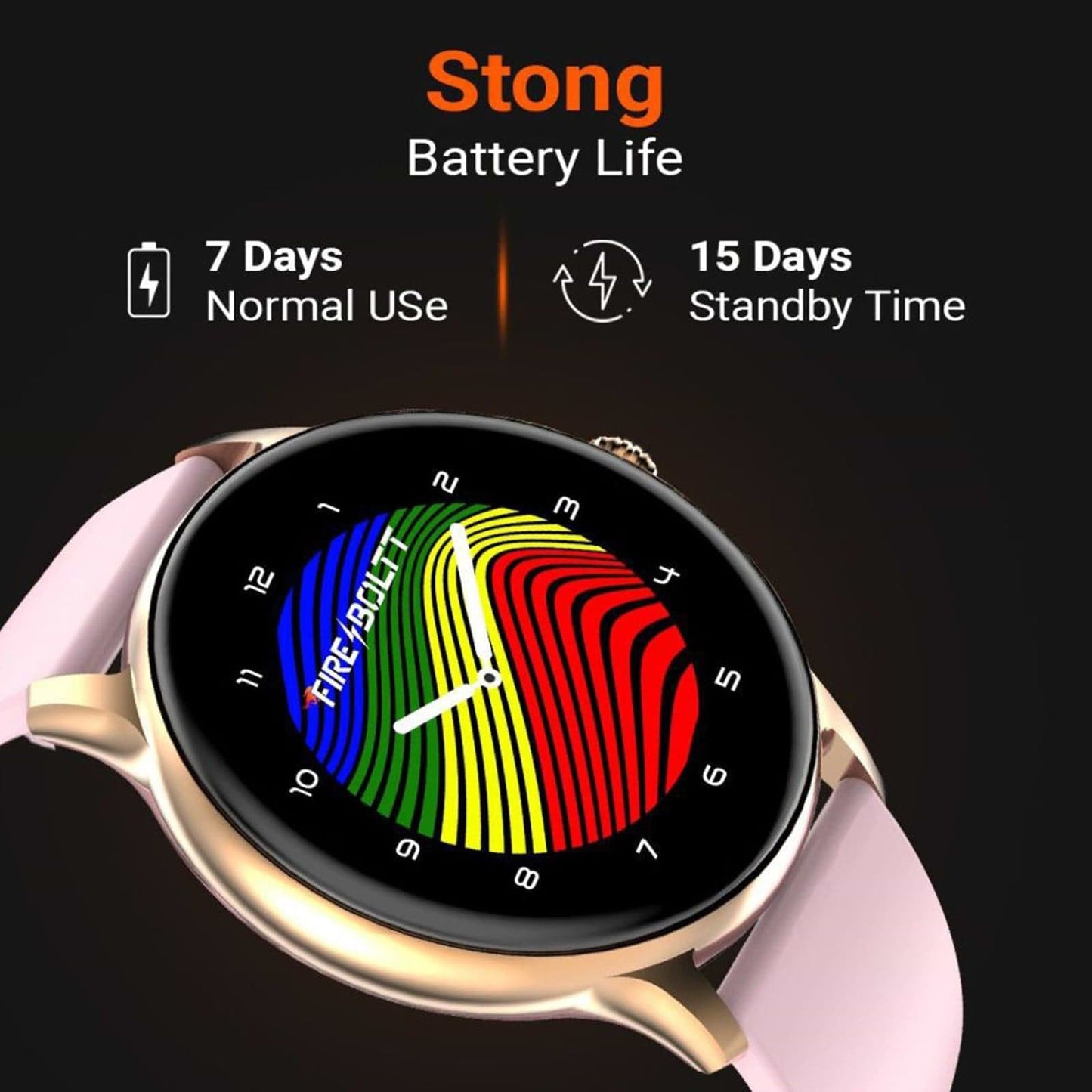 Fire-Boltt Hurricane Smartwatch BSW034-GOLDEN PINK