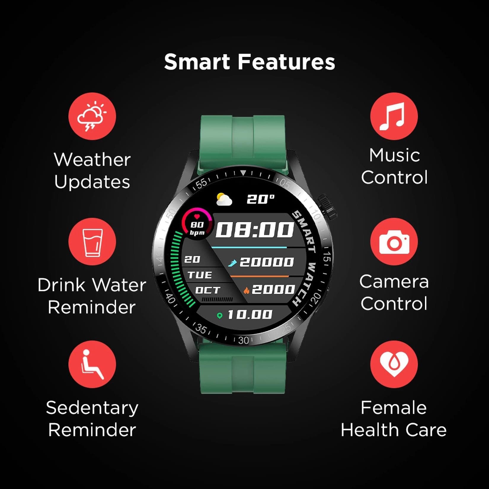 Fire-Boltt Talk Pro Smartwatch with Bluetooth Calling BSW038 TEAL