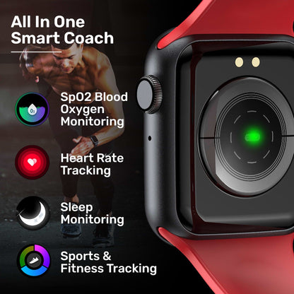 Fire-Boltt Ring Smartwatch with Bluetooth Calling BSW005 RED
