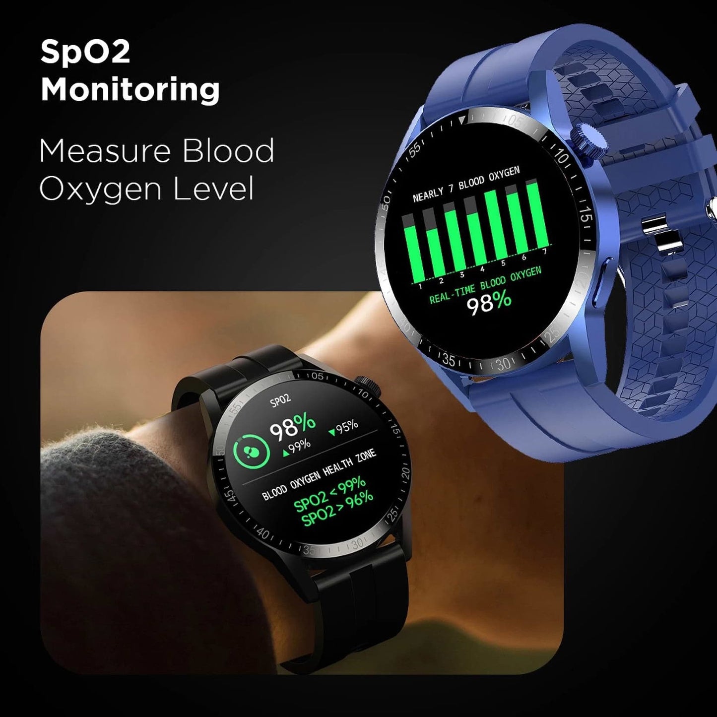Fire-Boltt Talk Pro Smartwatch with Bluetooth Calling BSW038 BLUE