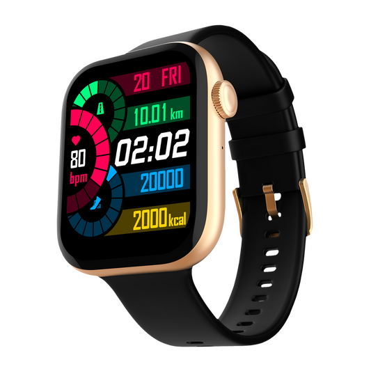 Fire-Boltt Ring 3 Smartwatch with Bluetooth Calling BSW043 GOLD BLACK