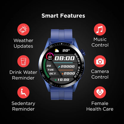 Fire-Boltt Talk Pro Smartwatch with Bluetooth Calling BSW038 BLUE