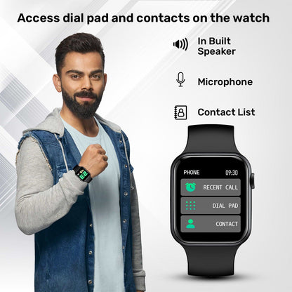 Fire-Boltt Ring Smartwatch with Bluetooth Calling BSW005 BLACK