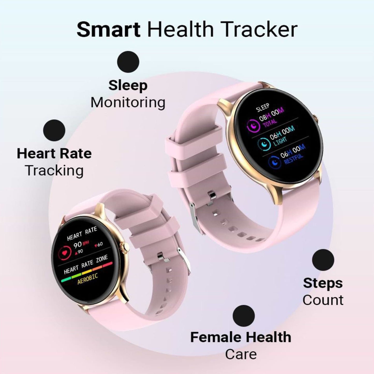 Fire-Boltt Hurricane Smartwatch BSW034-GOLDEN PINK