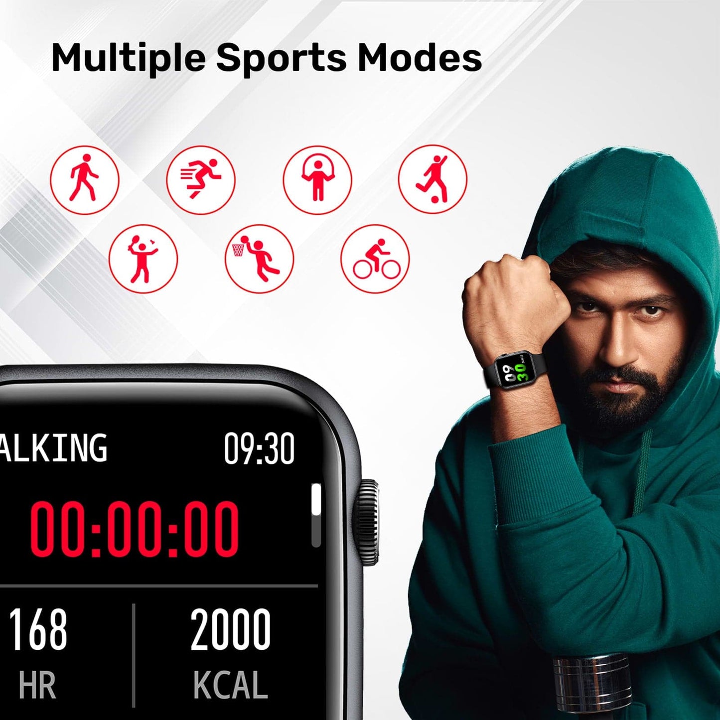 Fire-Boltt Ring Smartwatch with Bluetooth Calling BSW005 BLACK