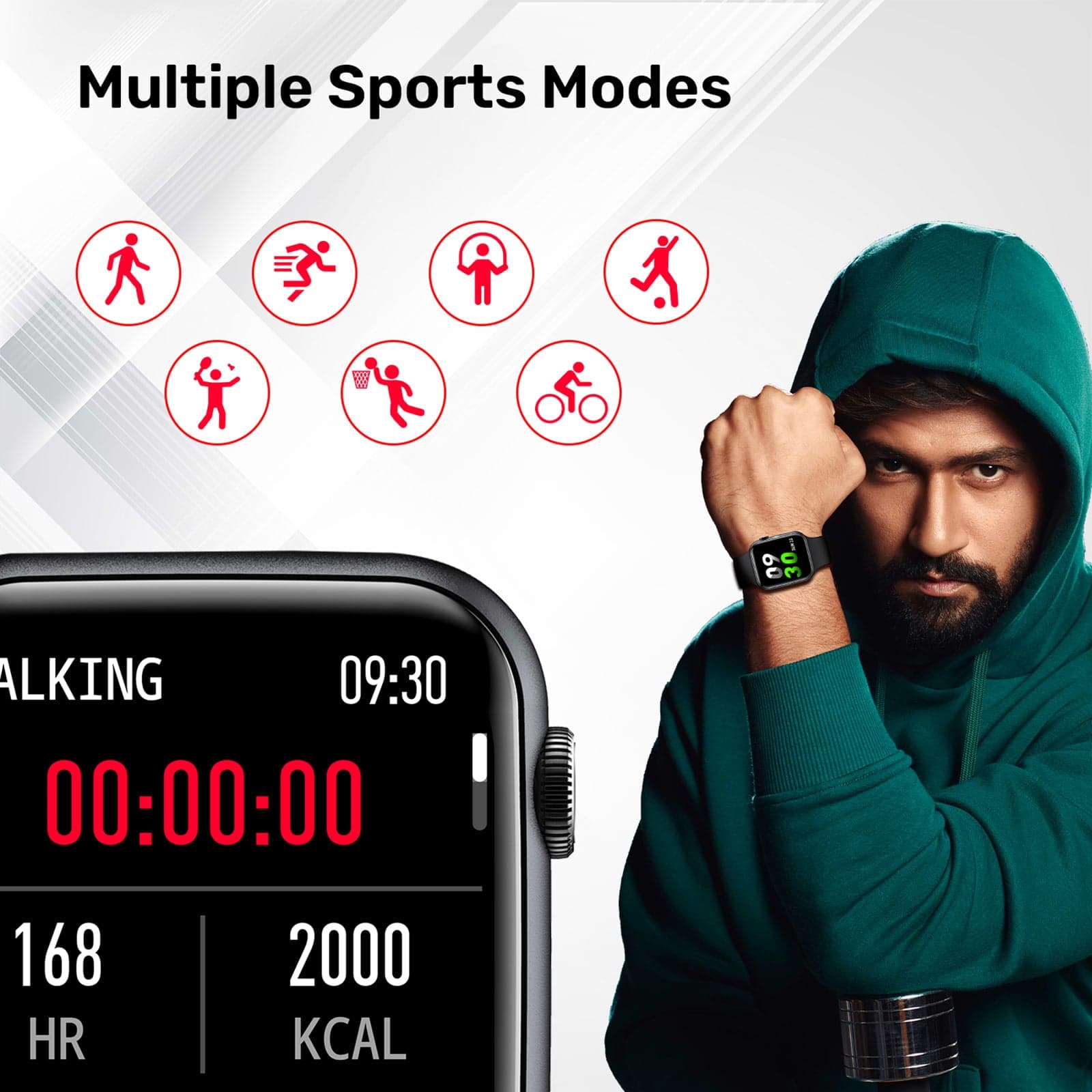 Fire-Boltt Ring Smartwatch with Bluetooth Calling BSW005 BLACK