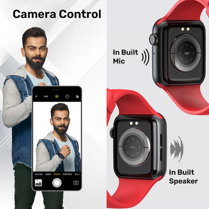 Fire-Boltt Ring Smartwatch with Bluetooth Calling BSW005 RED