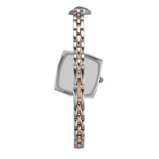 TIMEX FRIA WOMEN'S ROSE GOLD DIAL SQUARE CASE 3 HANDS FUNCTION WATCH -TWEL16101