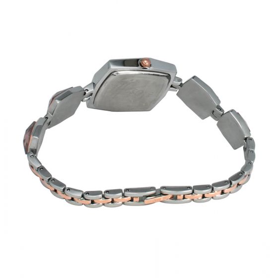 TIMEX FRIA WOMEN'S ROSE GOLD DIAL SQUARE CASE 3 HANDS FUNCTION WATCH -TWEL16101